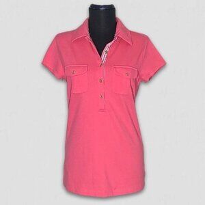 Lands' End Tennis Polo Shirt Hot Pink - Medium